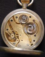 cca 1920 8 napos, nagyméretű, dupla rugós Doxa zsebóra hibátlan porcelán számlappal, másodpercmutató...