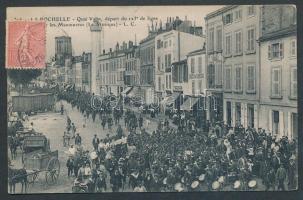 La Rochelle quay, military parade (small tear)