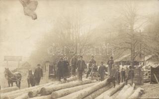 Brassó (?) Lederer és Gellért gőzfűrésztelep / sawmill photo (fl)