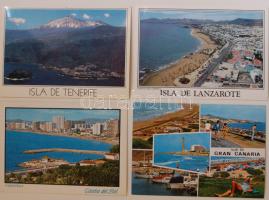 192 db érdekes képeslap a Kanári szigetekről, színes anyag