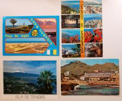 297 db érdekes képeslap a Kanári szigetekről, színes anyag