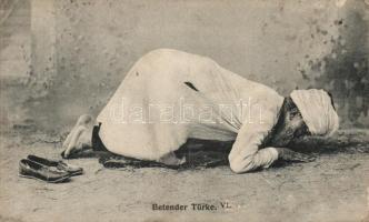 Praying Turkish man, folklore (pinhole)