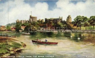 12 db régi brit képeslap, főkét városképek, köztük három Raphael Tuck lap, egy kivételével mind hasz...