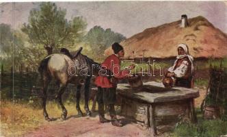 10 db régi motívumlap, különböző állatokkal