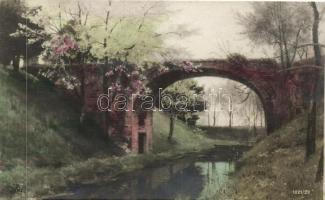 18 db régi képeslap hangulatos tájképekkel, köztük szignált művészlapok és lithok