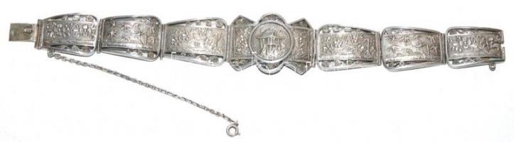 ~1960 Glídes ezüst (Ag) keleti mintás karkötő 32,27 gr dobozban