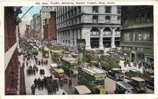 New York 5th avenue, traffic showing signal tower (fa)