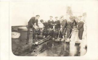 On the board of a K.u.K. battleship photo