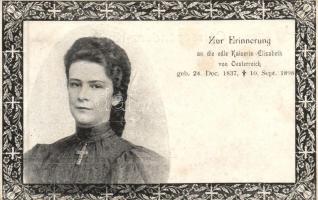 Sissi obituary postcard