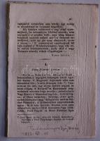 Egyed Antal: Duna-Földvár leírása in Tudományos Gyűjtemény 1832. XI. újságtöredék a komplett cikkel / Fragment of the magazine with the complete article 10p.