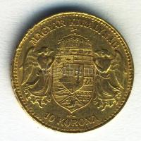 1906KB 10K Au (3,39g) T:2 ph. Hungary 1906. 10 Korona Au &quot;Franz Joseph&quot; Kremnitz (3.39g) C:XF edge error