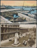 7 db régi városképes lap európai városokról