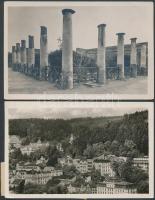 7 db régi városképes lap európai városokról