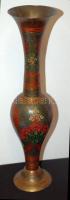 Indiai vésett színezett réz váza / Copper vase from India 36cm