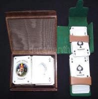 2db komplett, illusztrált franciakártya-készlet a Carvellis Freres és a Piatnik Vienna kiadásában, s...