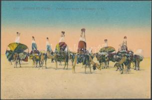Arabian folklore, caravan in the desert