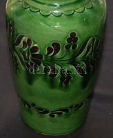 Nagyméretű zöld mázas korondi váza /
Folkloristic ceramic vase 23cm