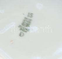 Vegyes Zsolnay porcelán tétel: 7db süteményes tányér, 4db kávécsésze-alátét, 4db bögre, 1db teáscsés...