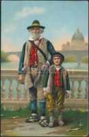 Gypsies, folklore, litho