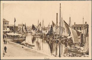 Grado port, sailing ship