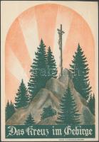 Schwechat, Vienna, charity card, church construction, Crucifixion of Jesus