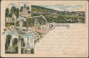 Lázne Jeseník (Gräfenberg) health resort litho (b)