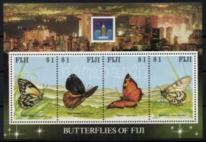 International stamp exhibition HONG KONG, butterflies block, Hong Kong nemzetközi bélyegkiállítás, lepkék blokk, Internationale Briefmarkenausstellung HONG KONG: Schmetterlinge Block