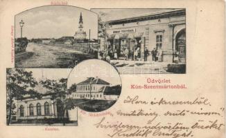 Kunszentmárton a Némedy testvérek üzletével és postával