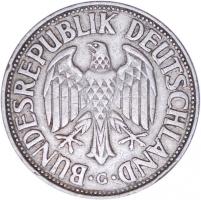 Német Szövetségi Köztársaság 1954G 1M CuNi "Sas" (5.44g) T:2 kis ph. Ritka verdejel/állapo...