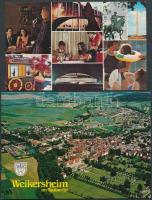 119 db modern, külföldi városképes lap, köztük 15 db díjjegyes, többségük postatiszta