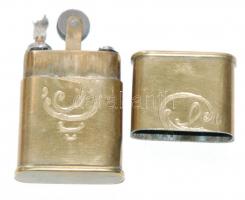 cca 1900 Egyedi készítésű sárgaréz öngyújtó / Copper lighter