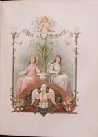 Gedankharmonie von Schiller u. Goethe. Leipzig 1868. with 8 litho pictures. in damaged binding