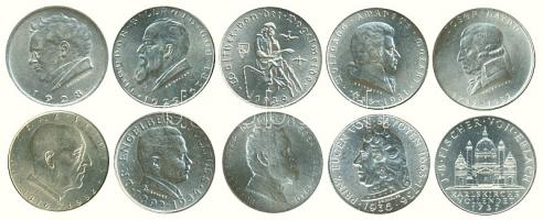 Ausztria 1928-1937. Komplett 2Sch Ag gyűjtemény klf darabokkal közte "Haydn" R! (10 x 12g/...