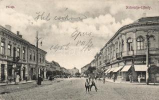 Sátoraljaújhely Főtér Wessely Mór ruhaáruházával (EK)