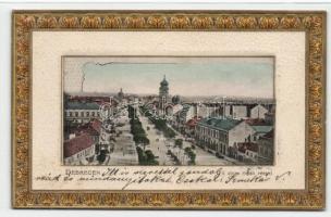 Debrecen Fő utca a zsinagógával Emb. (Rb)