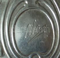 cca 1900 Szecessziós ezüst (Ag) szelence belső aranyozással (Au) az Osztrák-Magyar Monarchia behozat...