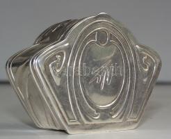 cca 1900 Szecessziós ezüst (Ag) szelence belső aranyozással (Au) az Osztrák-Magyar Monarchia behozat...