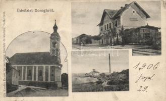 Dorog vasútállomással, mészteleppel (Rb)