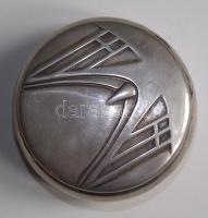 cca 1900 Kör alakú szecessziós ezüst (Ag) szelence németországi hold-korona fémjellel és 800-as tisz...