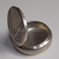 cca 1900 Kör alakú szecessziós ezüst (Ag) szelence németországi hold-korona fémjellel és 800-as tisz...