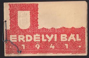 1941 Meghívó az Erdélyi bálra (egy lap kijár) 16p.