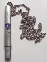 Ceruza ezüst (Ag) tokkal láncon Gorizia város címerét ábrázoló tűzzománc díszítéssel / Pen in silver cased with enamel br. 24,5gr