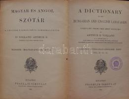 Dr. Volland Magyar-Angol, Angol-Magyar szótár 2 kötetben Bp., Fanklin 1924. félvászon kötés