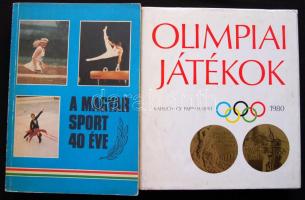 2db olimpiai témájú könyv: A magyar sport 40 éve 1945-1985, 1980 Olimpiai játékok