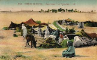Arabian folklore, nomad camp in the desert
