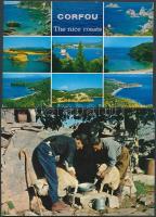 Görög szigetek, 149 db érdekes színes modern lap / Greek islands, 149 interesting, colourful modern postcards