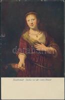 Saskia with a Red Flower s: Rembrandt