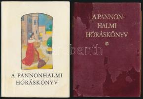 A pannonhalmi hóráskönyv minkiönyv hasonmás kiadás. Bp., 1982. Kissé elázott egészbársony kötésben kisérő tanulmánnyal védőtokban