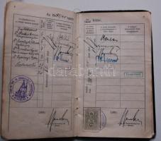 1936-1944 Joghallgatói egyetemi index a Miskolci Jogakadémiáról, neves jogászok aláírásával