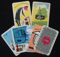 cca 1960 7db külföldi, csehszlovák, jugoszláv, szovjet kártyanaptár